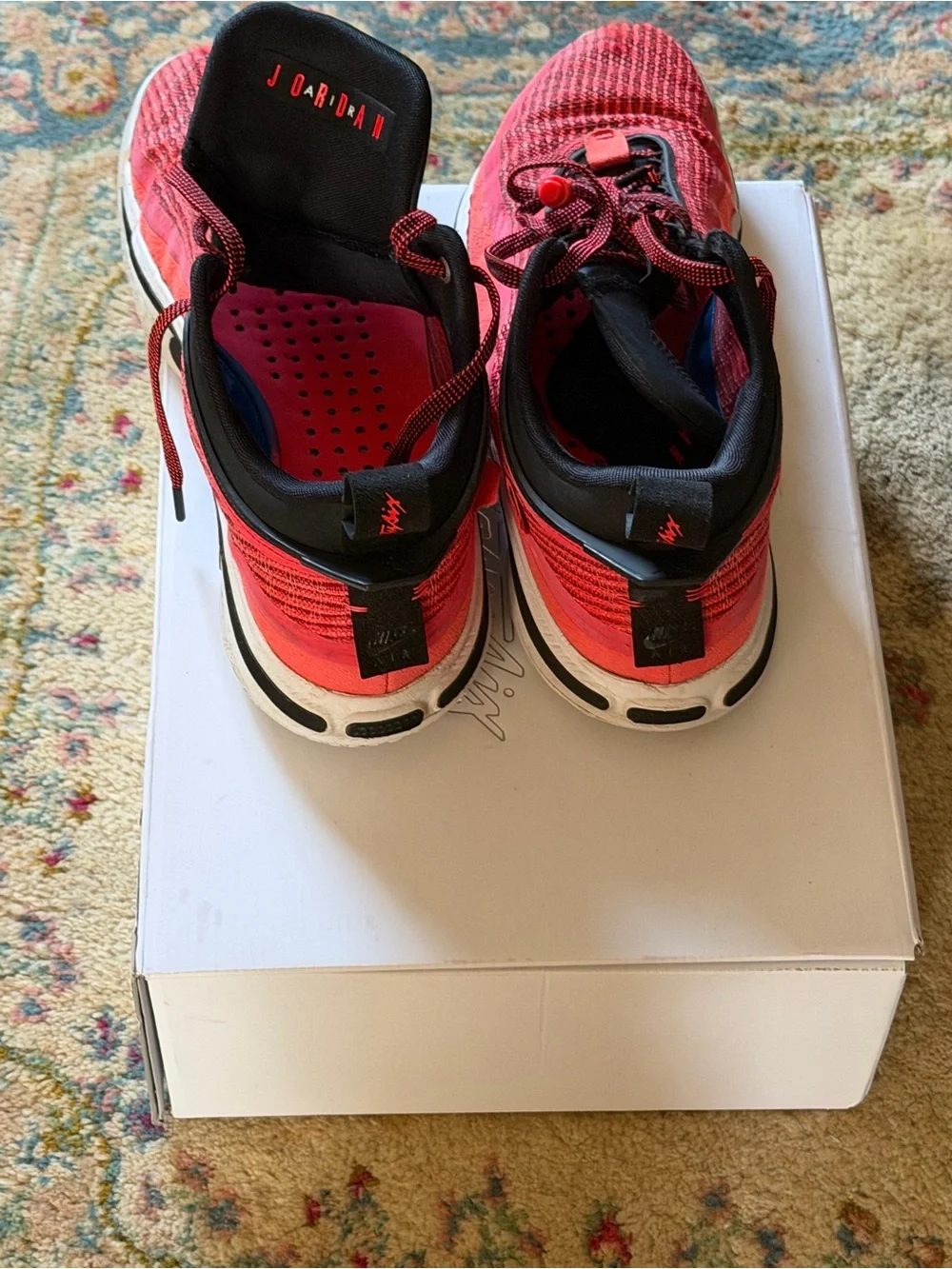 Jordan Men's Red and Black Low-Top Sneakers